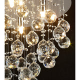 Colorado 5 Light Round Crystal Semi-Flush Ceiling Light - Polished Chrome