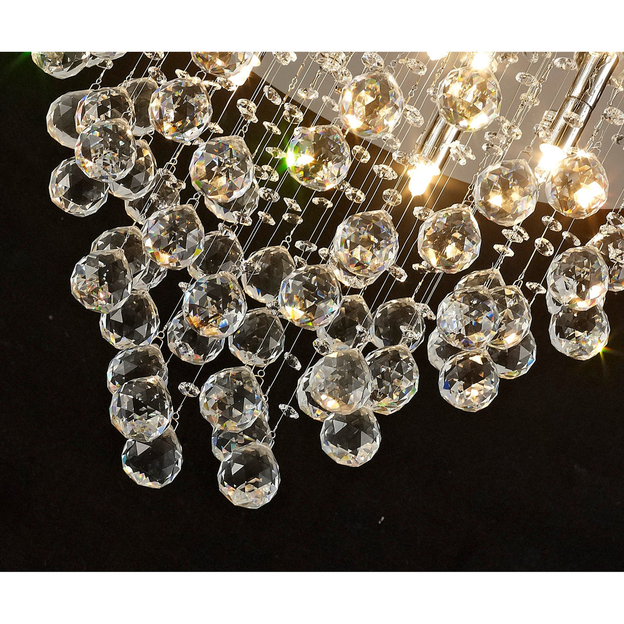 Colorado 5 Light Round Crystal Semi-Flush Ceiling Light - Polished Chrome