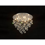 Colorado 5 Light Round Crystal Semi-Flush Ceiling Light - Polished Chrome
