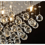 Colorado 5 Light Square Crystal Semi-Flush Ceiling Light - Polished Chrome