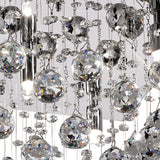 Colorado 5 Light Square Crystal Semi-Flush Ceiling Light - Polished Chrome