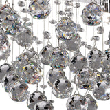 Colorado 5 Light Square Crystal Semi-Flush Ceiling Light - Polished Chrome