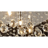 Colorado 5 Light Square Crystal Semi-Flush Ceiling Light - Polished Chrome