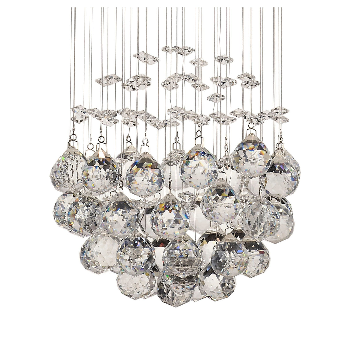 Colorado 1 Light Crystal Cluster Pendant Light - Polished Chrome