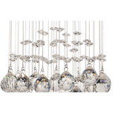 Colorado 1 Light Crystal Cluster Pendant Light - Polished Chrome