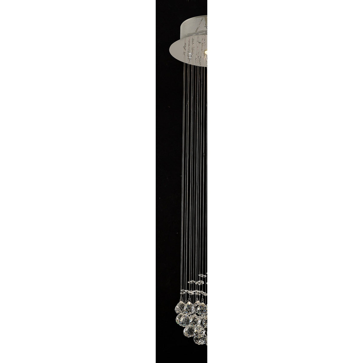 Colorado 1 Light Crystal Cluster Pendant Light - Polished Chrome