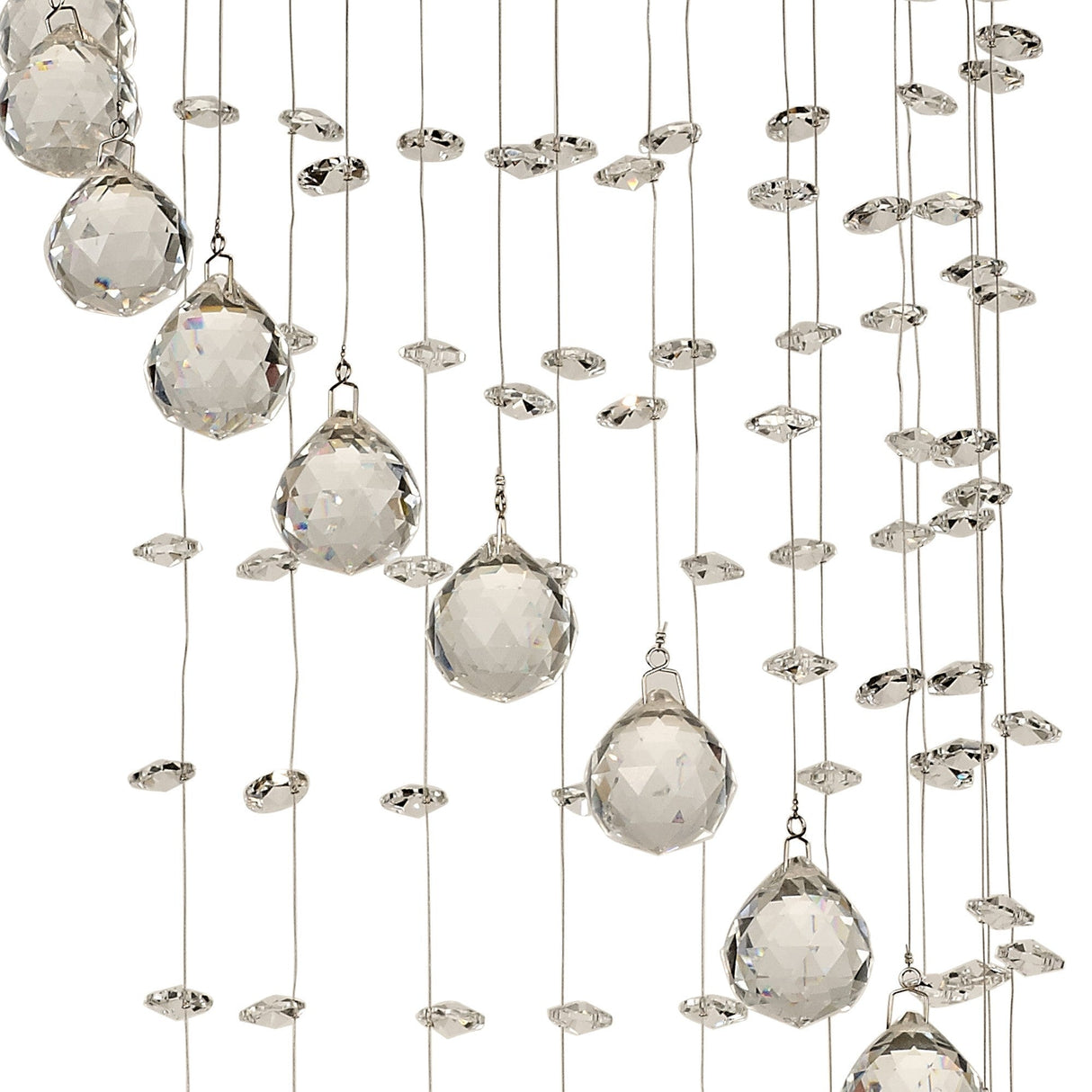 Colorado 1 Light Single-Spiral Crystal Cluster Pendant Light - Polished Chrome