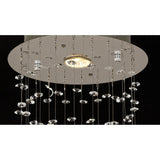 Colorado 1 Light Single-Spiral Crystal Cluster Pendant Light - Polished Chrome