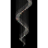 Colorado 12 Light Multi-Spiral Crystal Cluster Pendant Light - Polished Chrome