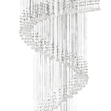Colorado 12 Light Multi-Spiral Crystal Cluster Pendant Light - Polished Chrome
