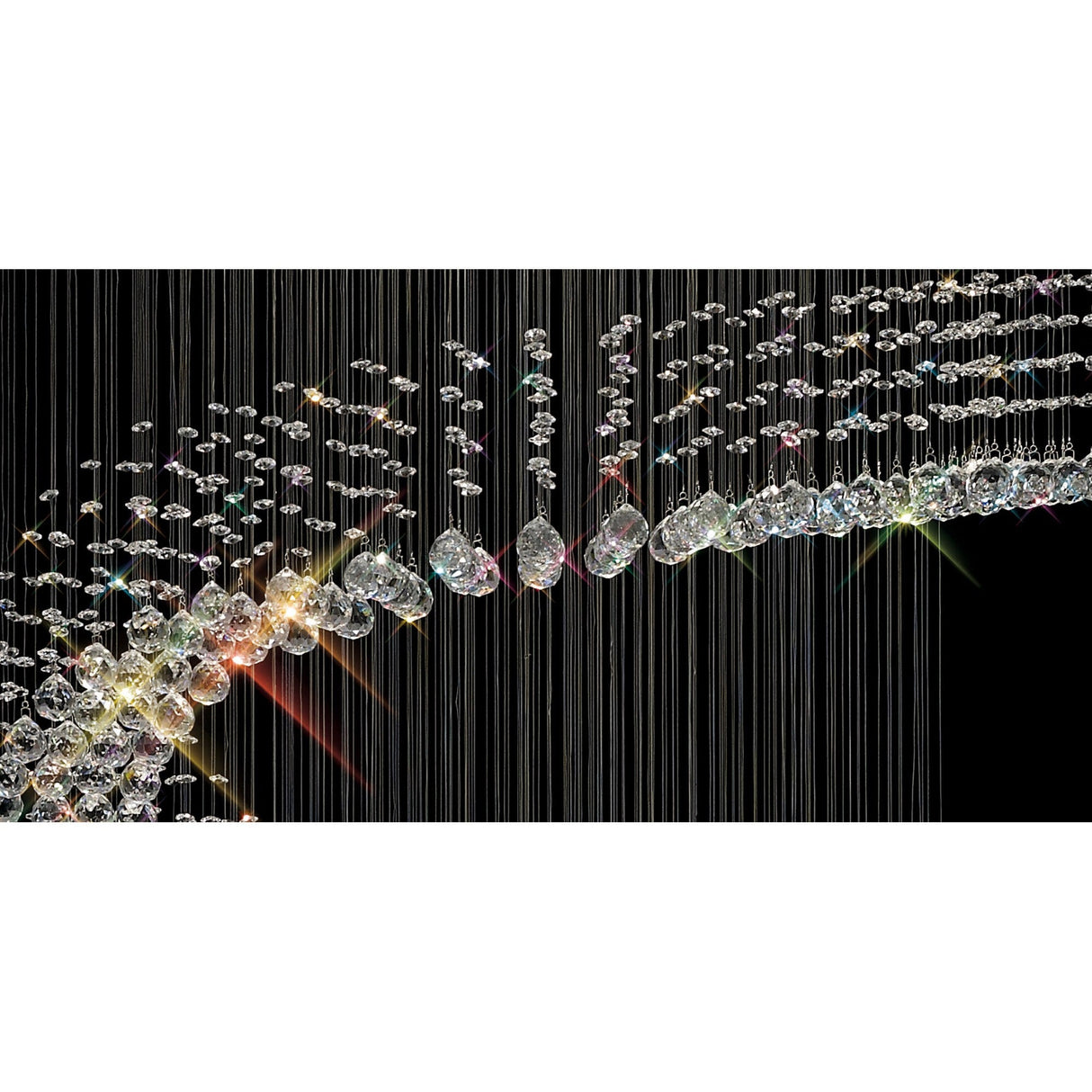 Colorado 12 Light Multi-Spiral Crystal Cluster Pendant Light - Polished Chrome