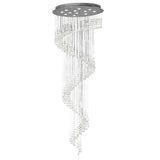 Colorado 12 Light Multi-Spiral Crystal Cluster Pendant Light - Polished Chrome