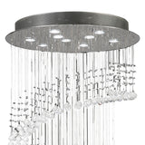 Colorado 9 Light Multi-Spiral Crystal Cluster Pendant Light - Polished Chrome