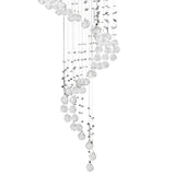 Colorado 9 Light Multi-Spiral Crystal Cluster Pendant Light - Polished Chrome