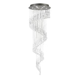 Colorado 9 Light Multi-Spiral Crystal Cluster Pendant Light - Polished Chrome