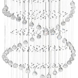 Colorado 10 Light Corkscrew Crystal Cluster Pendant Light - Polished Chrome