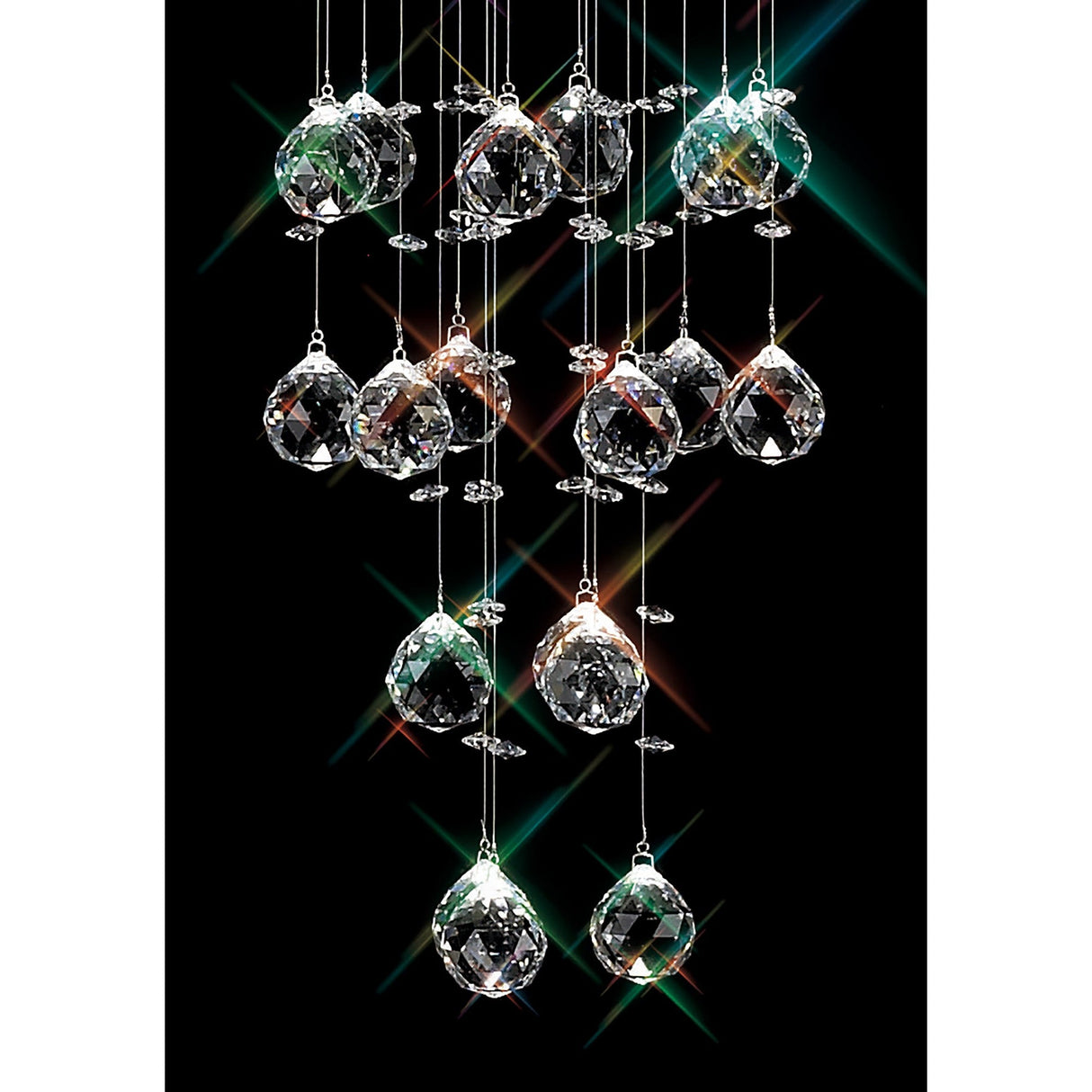 Colorado 10 Light Corkscrew Crystal Cluster Pendant Light - Polished Chrome