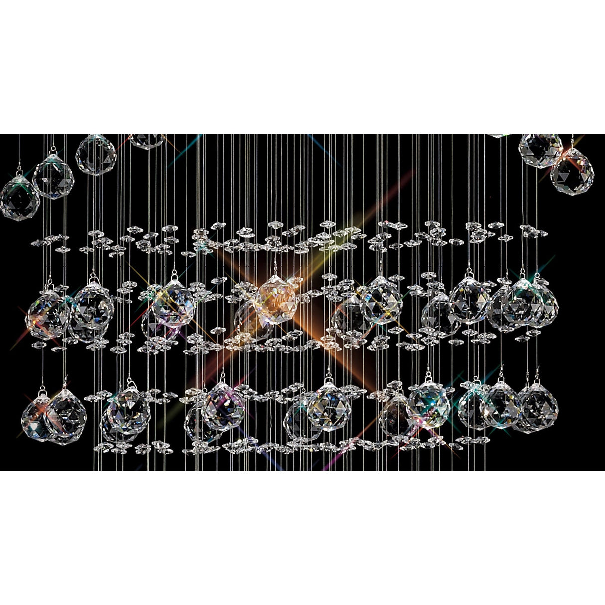 Colorado 10 Light Corkscrew Crystal Cluster Pendant Light - Polished Chrome