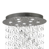 Colorado 9 Light Corkscrew Crystal Cluster Pendant Light - Polished Chrome