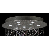 Colorado 9 Light Corkscrew Crystal Cluster Pendant Light - Polished Chrome