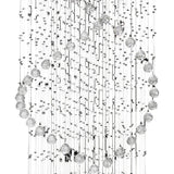 Colorado 9 Light Corkscrew Crystal Cluster Pendant Light - Polished Chrome