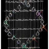 Colorado 9 Light Corkscrew Crystal Cluster Pendant Light - Polished Chrome