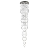 Colorado 9 Light Corkscrew Crystal Cluster Pendant Light - Polished Chrome