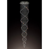 Colorado 9 Light Corkscrew Crystal Cluster Pendant Light - Polished Chrome