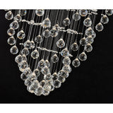 Colorado 9 Light Cone Crystal Cluster Pendant Light - Polished Chrome