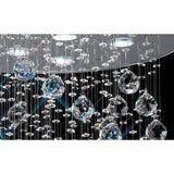 Colorado 9 Light Cone Crystal Cluster Pendant Light - Polished Chrome