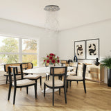 Colorado 9 Light Cone Crystal Cluster Pendant Light - Polished Chrome