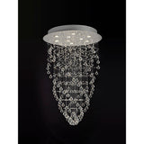 Colorado 9 Light Cone Crystal Cluster Pendant Light - Polished Chrome