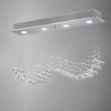 Colorado 4 Light Crystal Bar Pendant Light - Polished Chrome