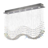 Colorado 6 Light Crystal Bar Pendant Light - Polished Chrome