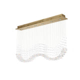 Colorado 6 Light Crystal Bar Pendant Light - French Gold