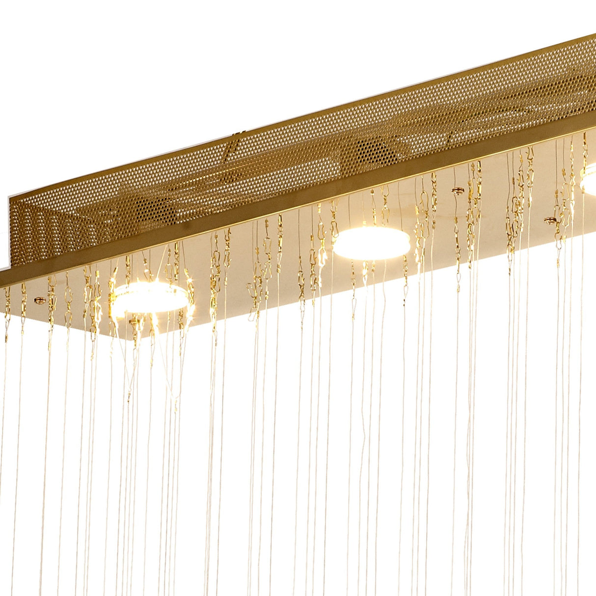 Colorado 6 Light Crystal Bar Pendant Light - French Gold
