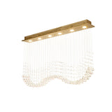 Colorado 6 Light Crystal Bar Pendant Light - French Gold