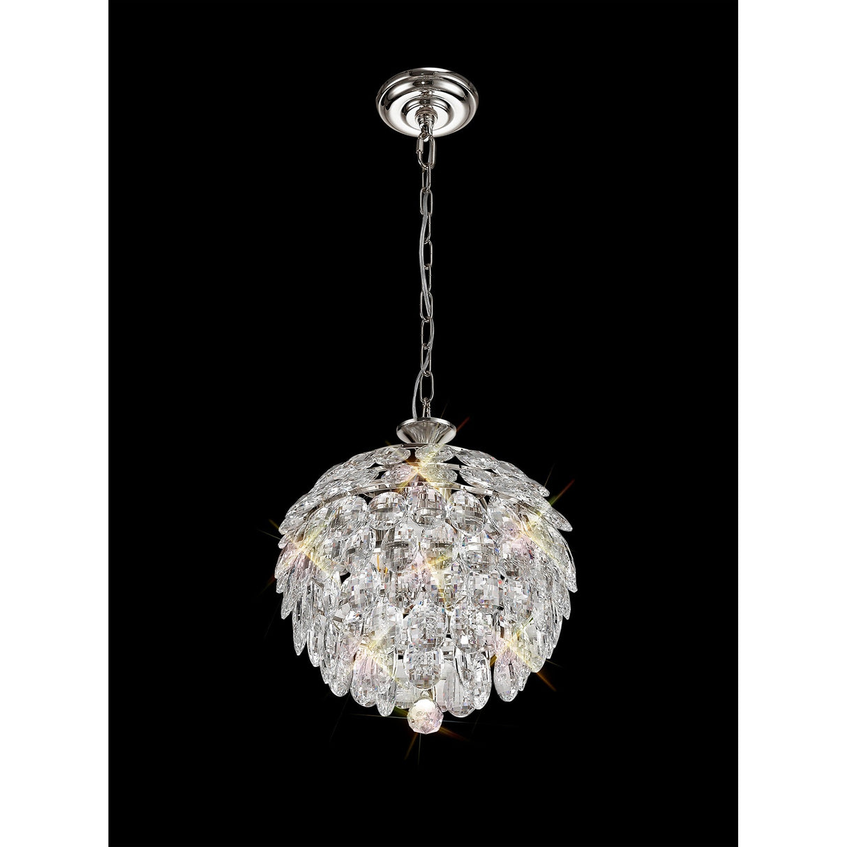 Coniston 3 Light Crystal Pendant Light – Polished Chrome