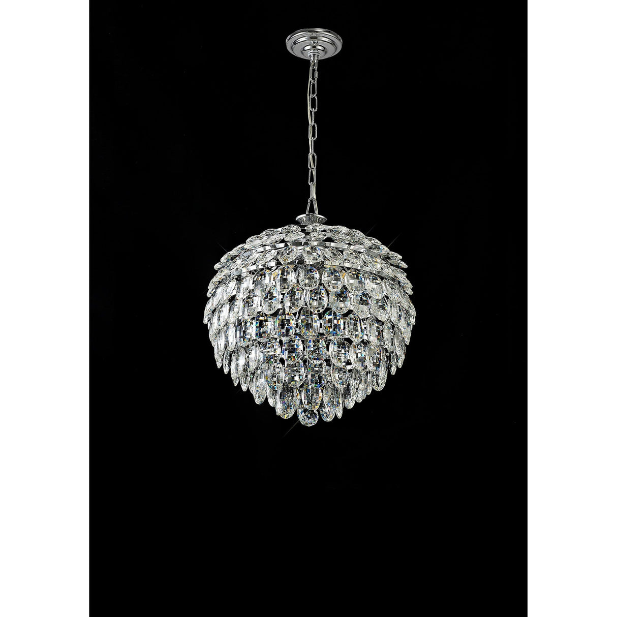 Coniston 6 Light Crystal Pendant Light – Polished Chrome