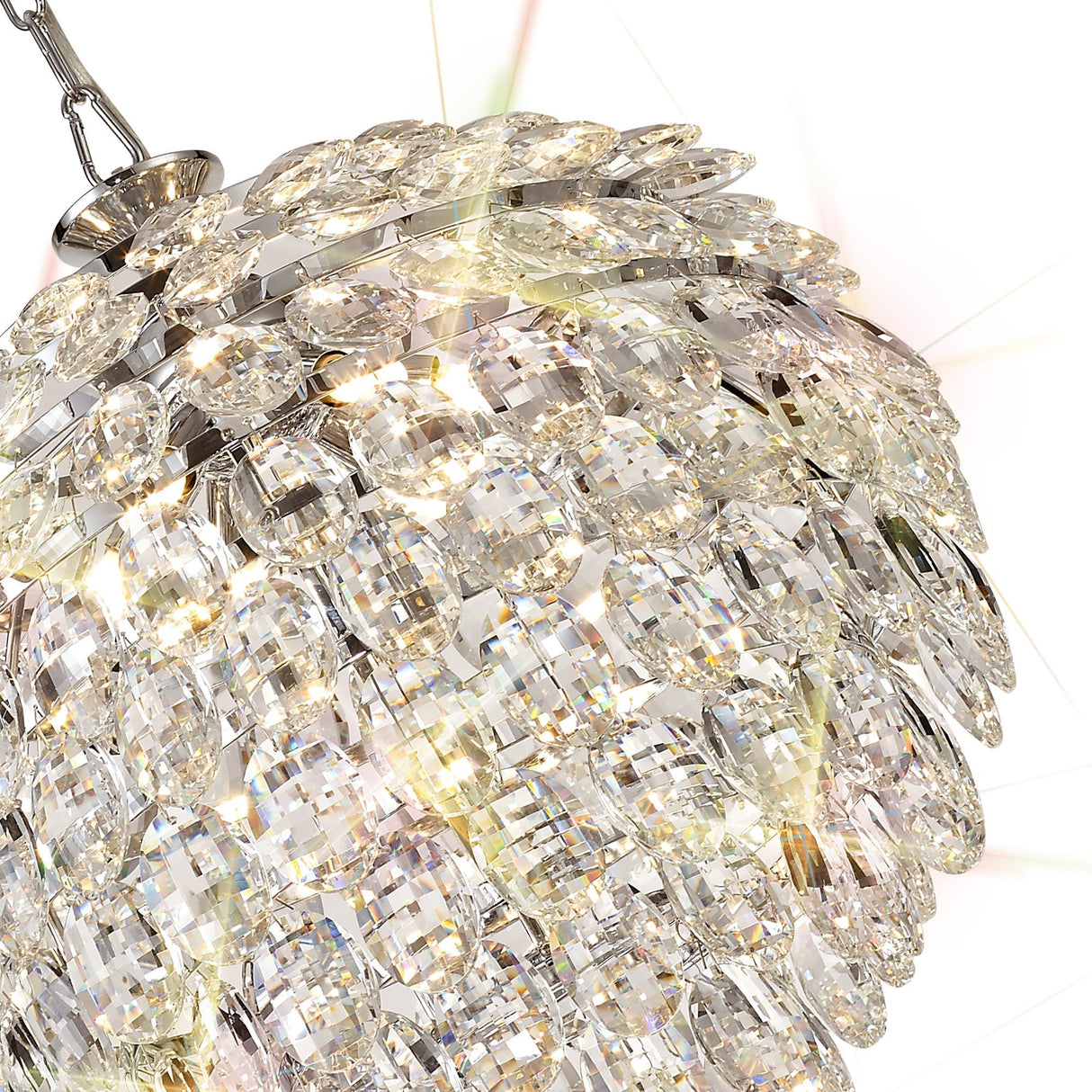 Coniston 6 Light Crystal Pendant Light – Polished Chrome