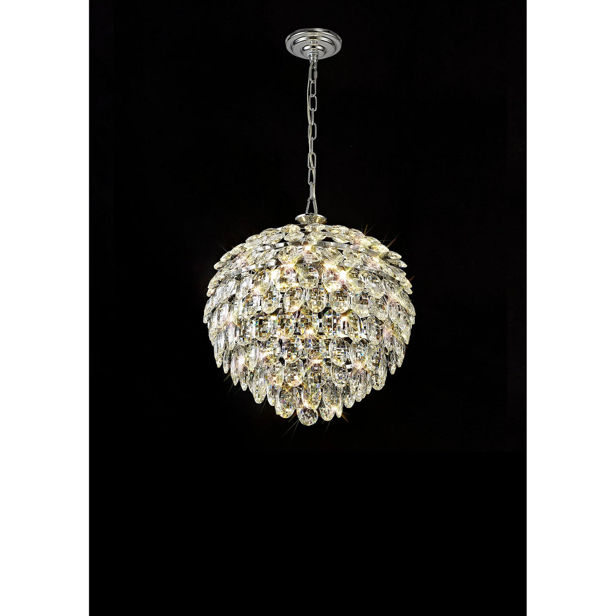 Coniston 6 Light Crystal Pendant Light – Polished Chrome