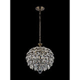 Coniston 3 Light Crystal Pendant Light – Antique Brass