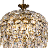 Coniston 3 Light Crystal Pendant Light – Antique Brass