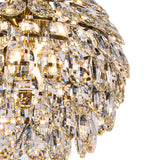 Coniston 3 Light Crystal Pendant Light – Antique Brass