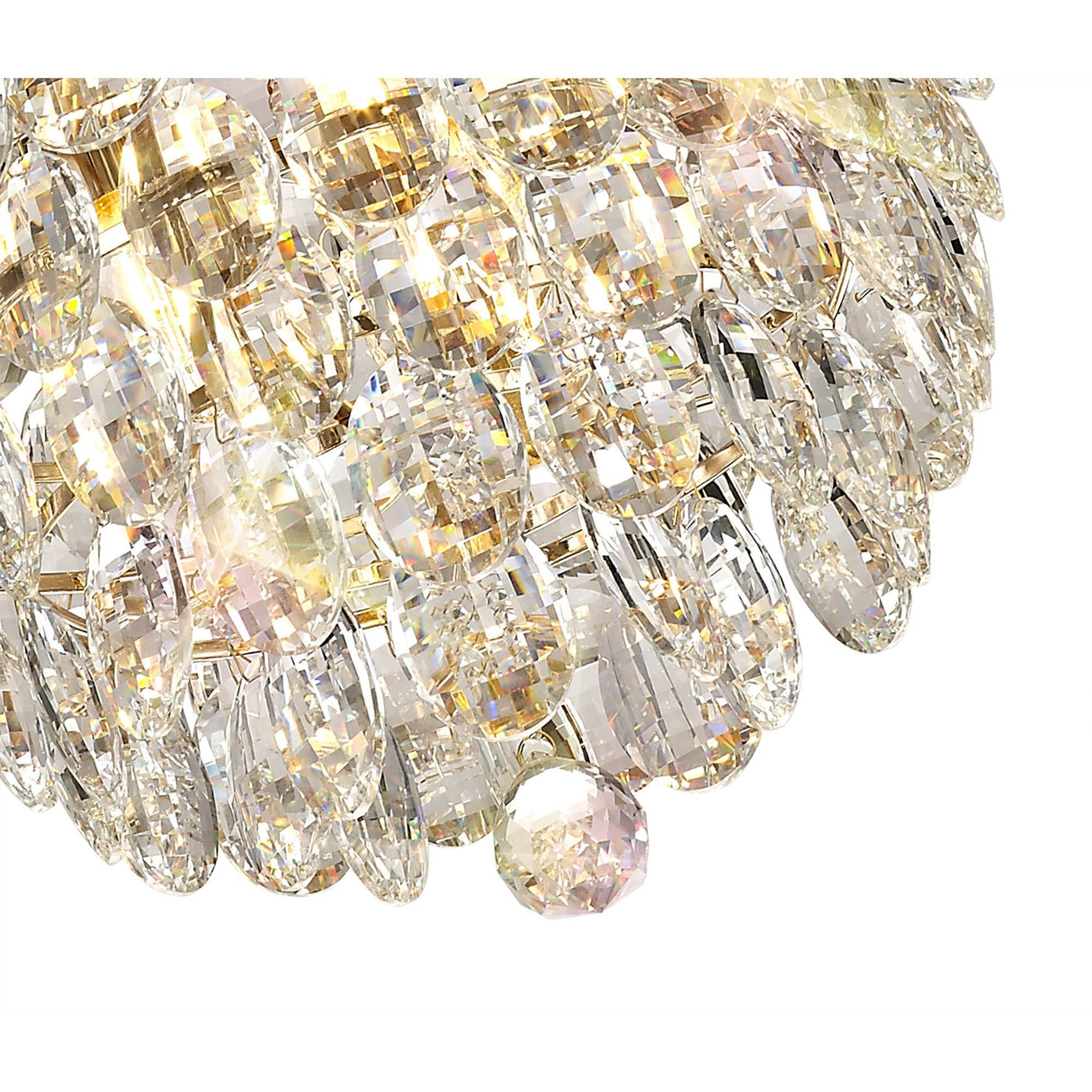 Coniston 3 Light Crystal Pendant Light – French Gold