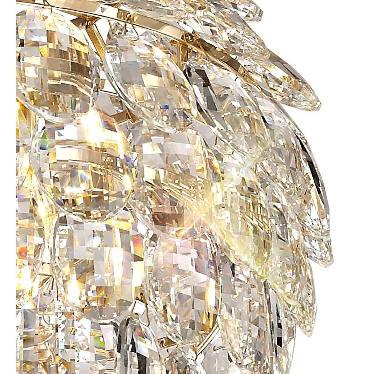 Coniston 3 Light Crystal Pendant Light – French Gold
