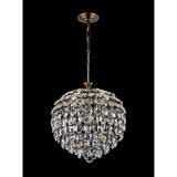 Coniston 6 Light Crystal Pendant Light – Antique Brass