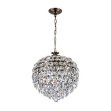 Coniston 6 Light Crystal Pendant Light – Antique Brass