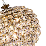 Coniston 6 Light Crystal Pendant Light – Antique Brass