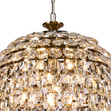 Coniston 6 Light Crystal Pendant Light – Antique Brass
